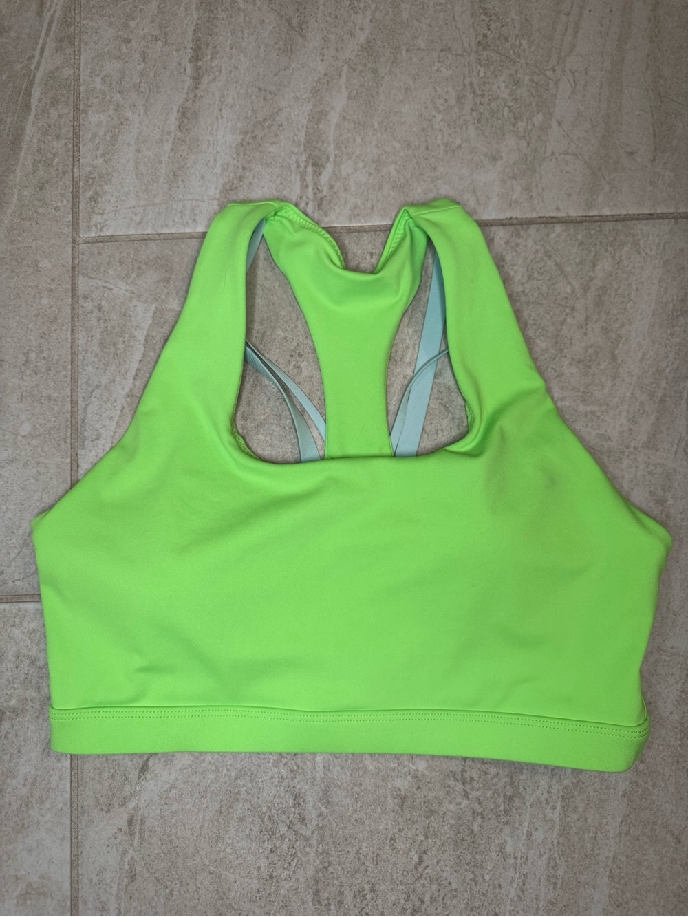 Fabletics Neon Lime Racerback Sports Bra